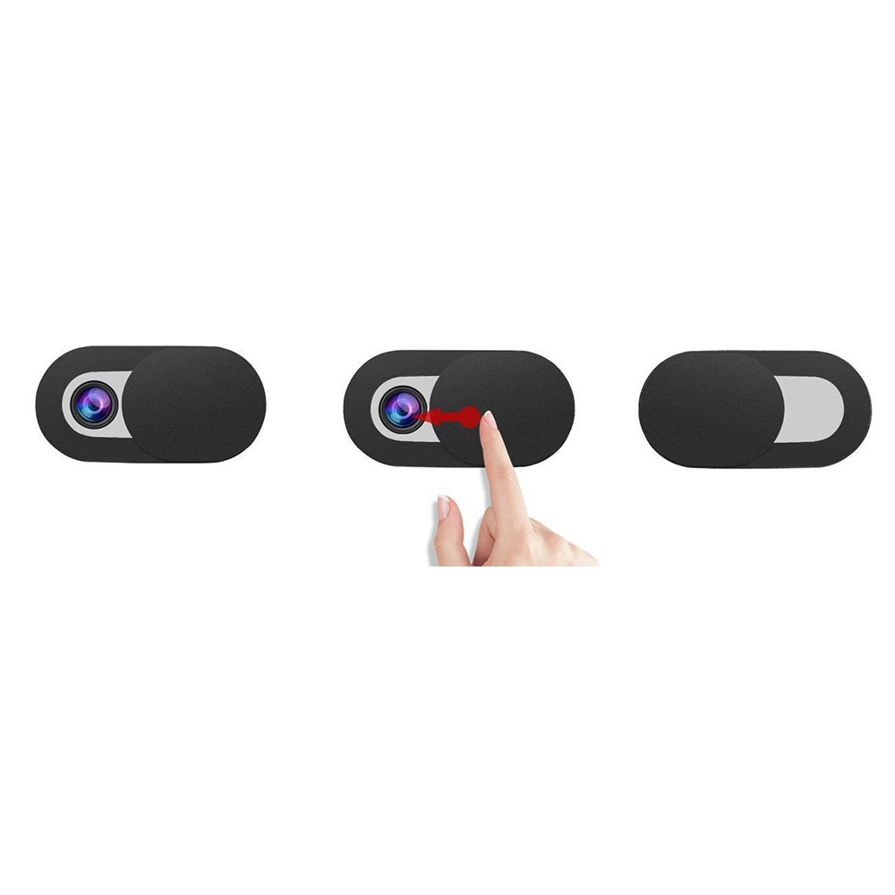 (3er Set) Privatsphären Kamera Abdeckung Webcam Cover Schutz Sticker mit Slider (Oval)
