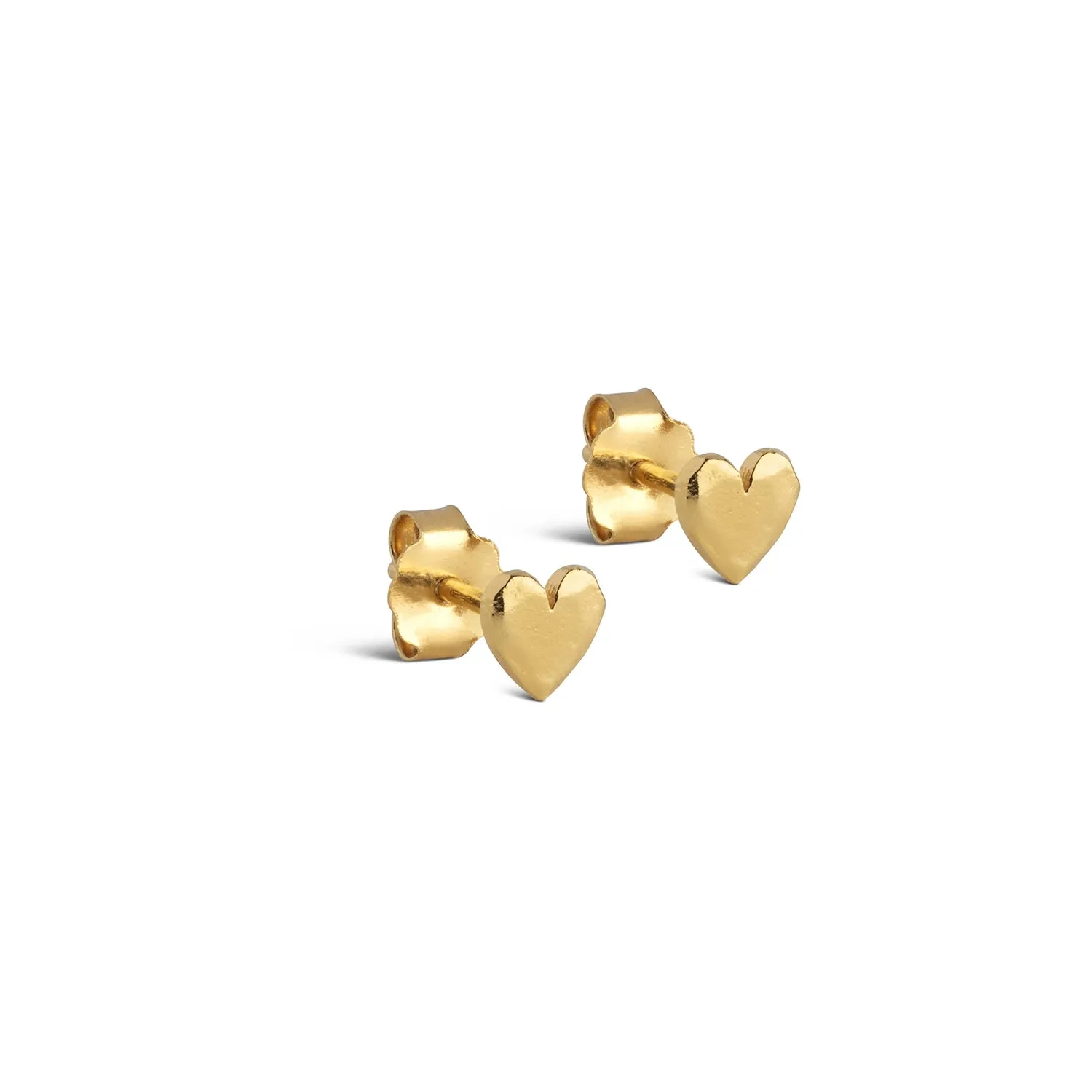 Enamel Heart Øreringe 18 kt. Forgyldt Sølv E373GM