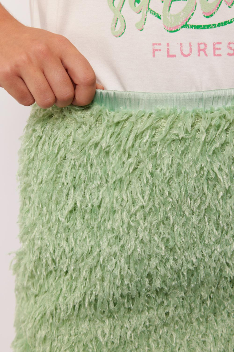 Fluresk groene dames rok