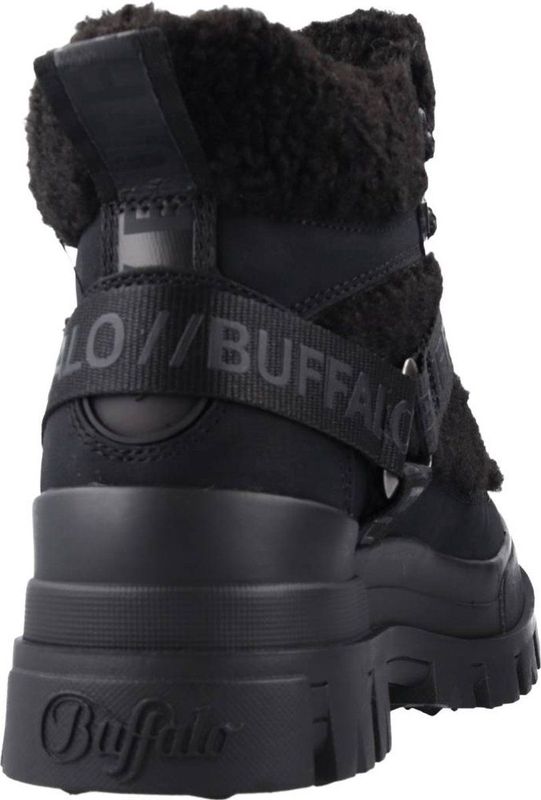 Buffalo - Aspha Com Mid Warm - Veterboot - Zwart - Vegan - Teddystof