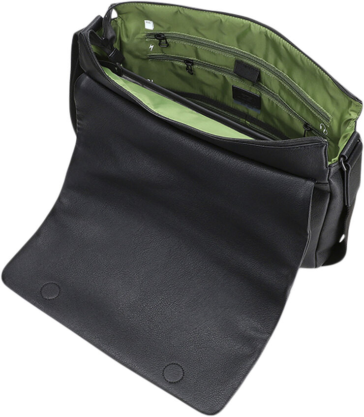 JOST Shoulder Bag Flap, Large Black pu