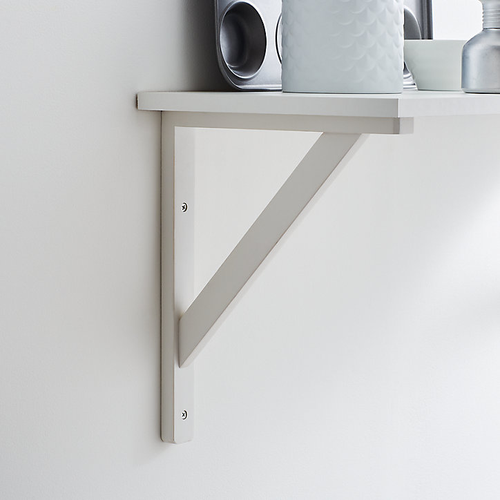 Équerre en bois blanc Form Timber H. 30 x P. 25 cm