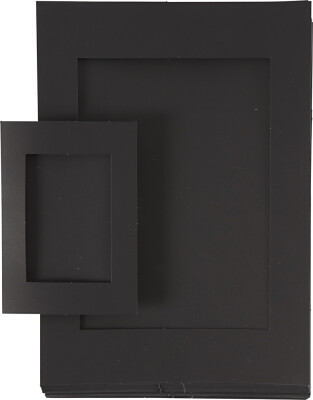 Passepartoutrammer - Str. A4+A6 - 180 G - Sort - 2X60 Stk
