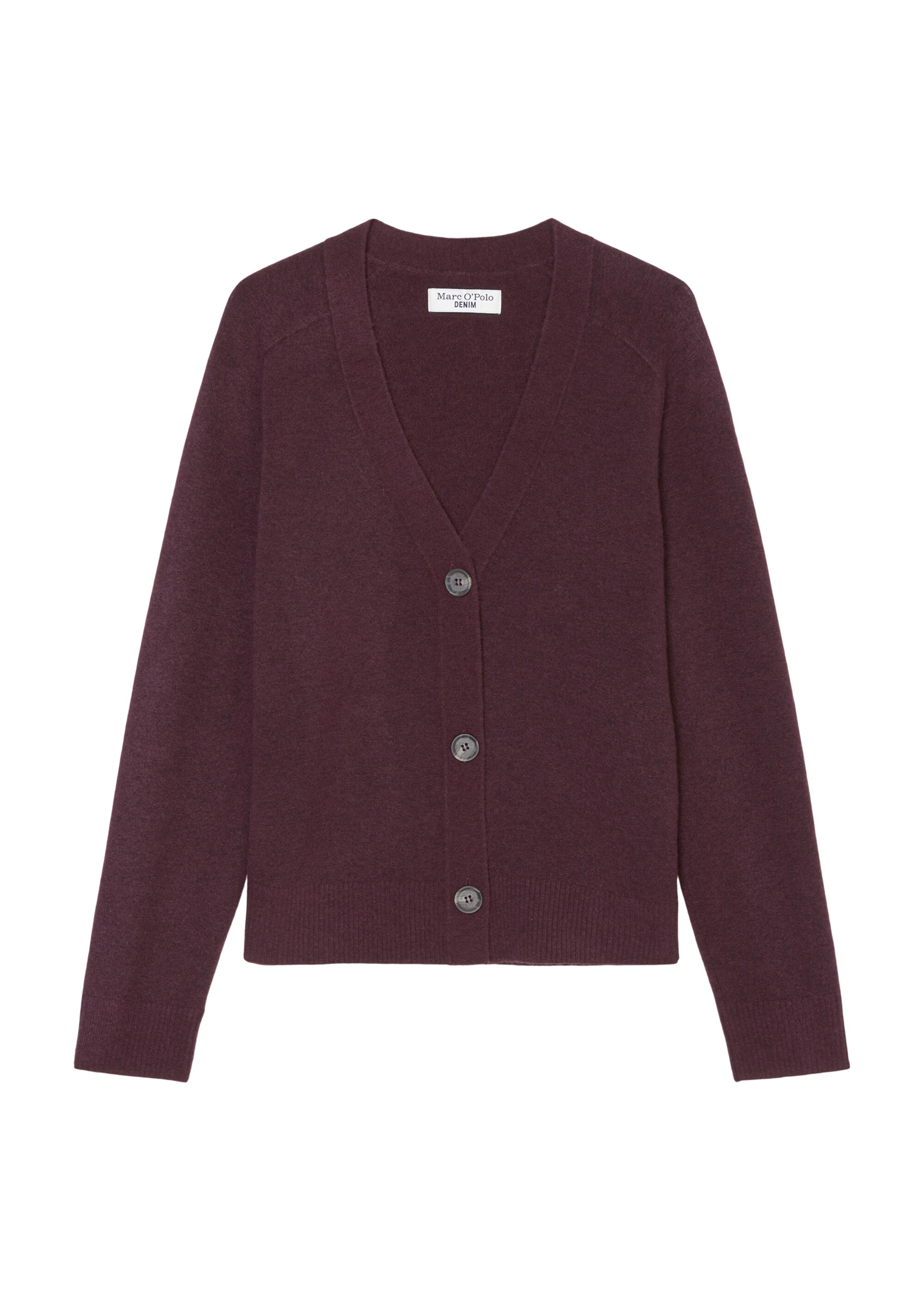 V-Neck-Cardigan relaxed aus softem Schurwolle-Mix
