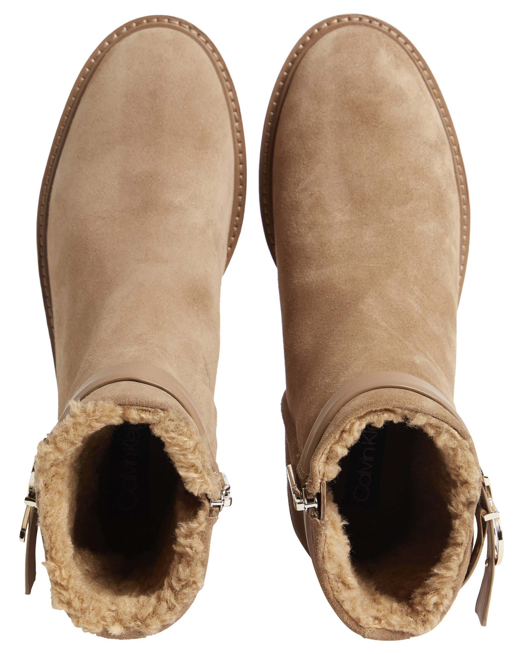 CALVIN KLEIN| Damen Boots RUBBER SOLE ANKLE BOOTS WITH SUEDE
