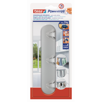 Tesa Powerstrip hakenrek mat chroom