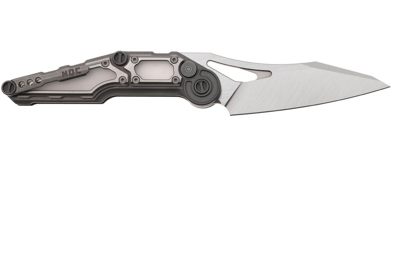 NOC Knives MT-3209, Satin M390, Gray Titanium, Gray Titanium Inlay zakmes