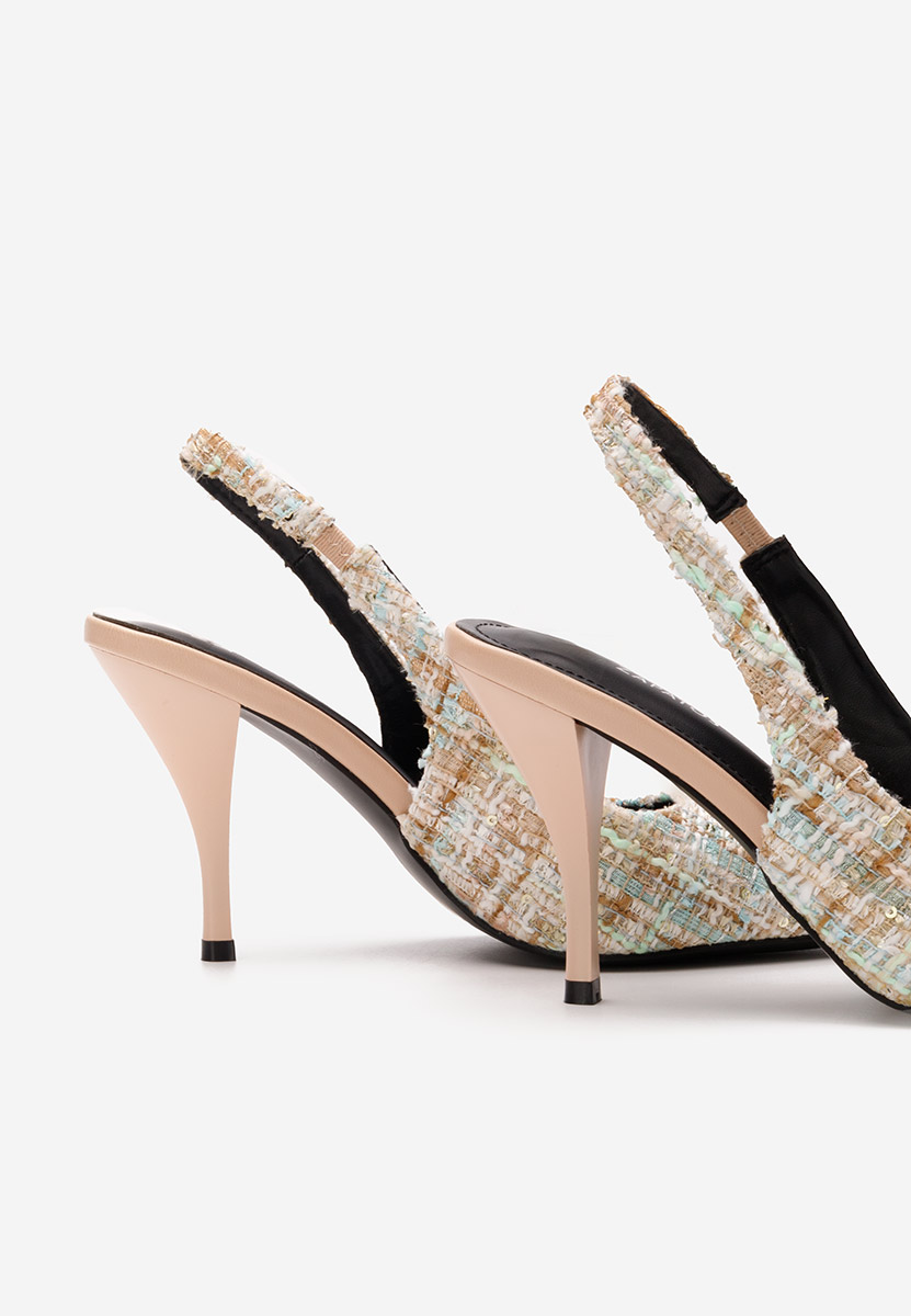 Chaussures à talon aiguille beige Sagria