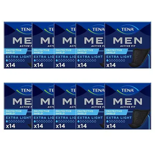 TENA Men Discreet Protection Extra Light 14 unidades Pacote com 10