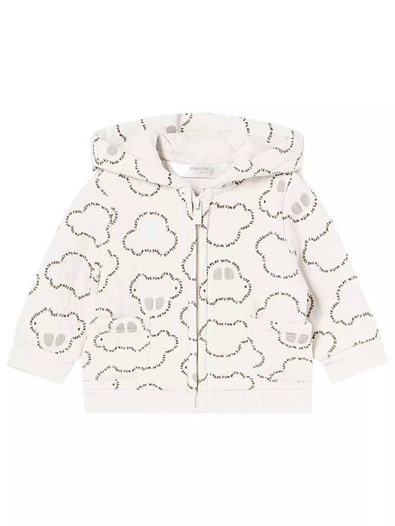 MAYORAL Baby Set 3-teilig Sweatjacke, Langarmshirt und Hose beige