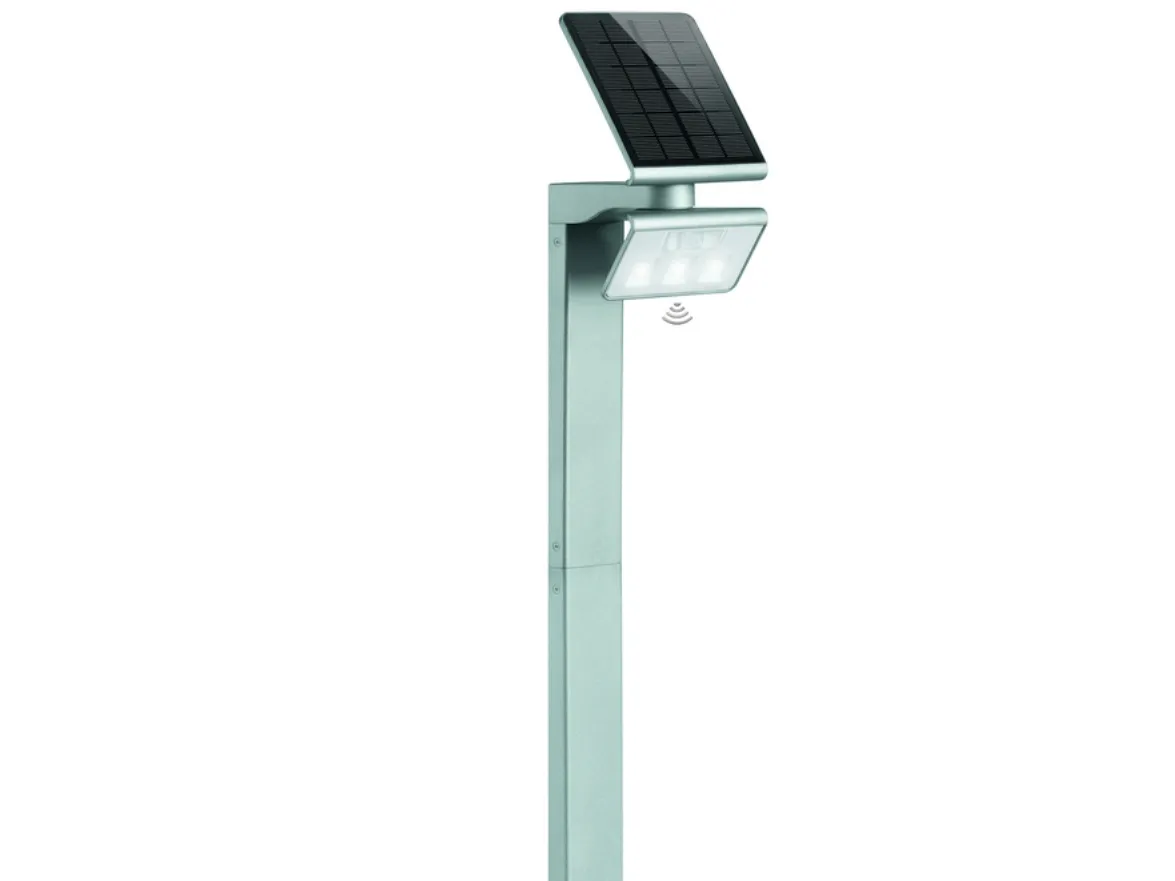 STEINEL GL-S, Udendørs piedestal/postbelysning, Sølv, Aluminium, Plast, IP44, Indgang, Garage, Have, Terrasse, III