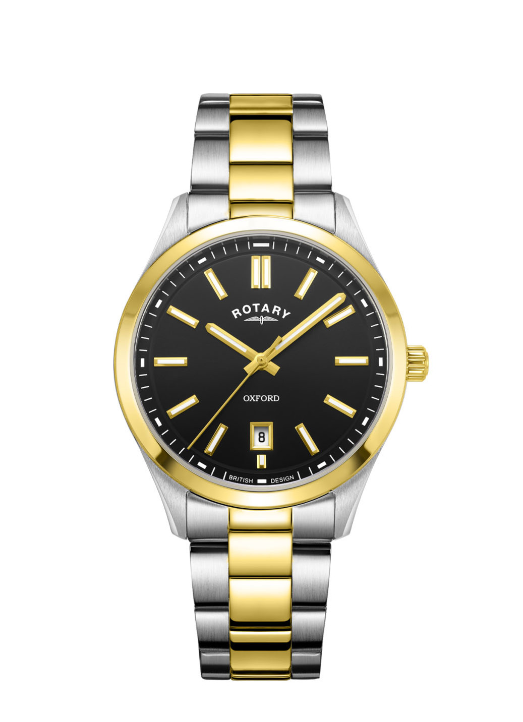 Rotary Quartz-Herrenuhr mit Edelstahlbandgehäuse