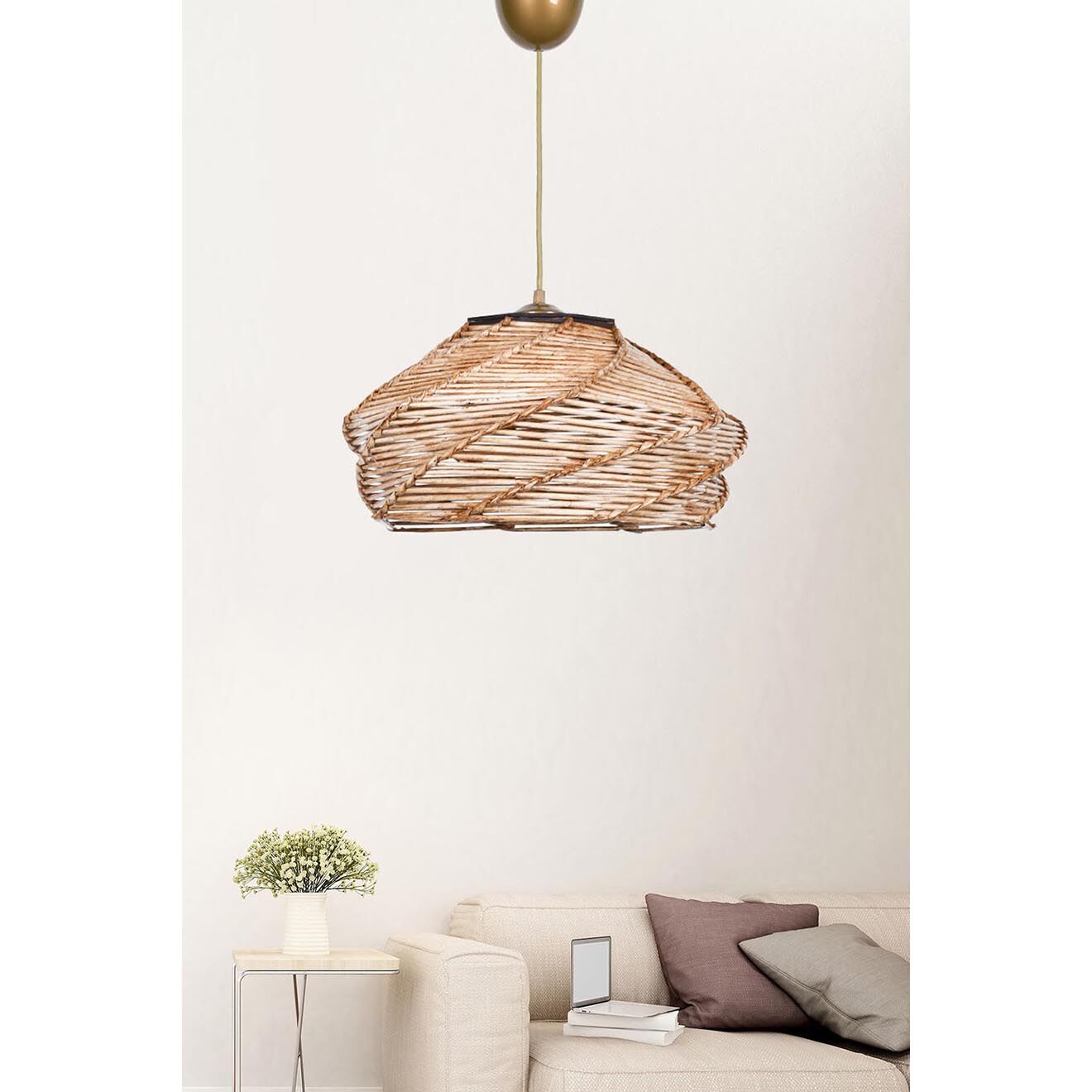 Opviq Suspension Ovale beige - 36x36x18 cm