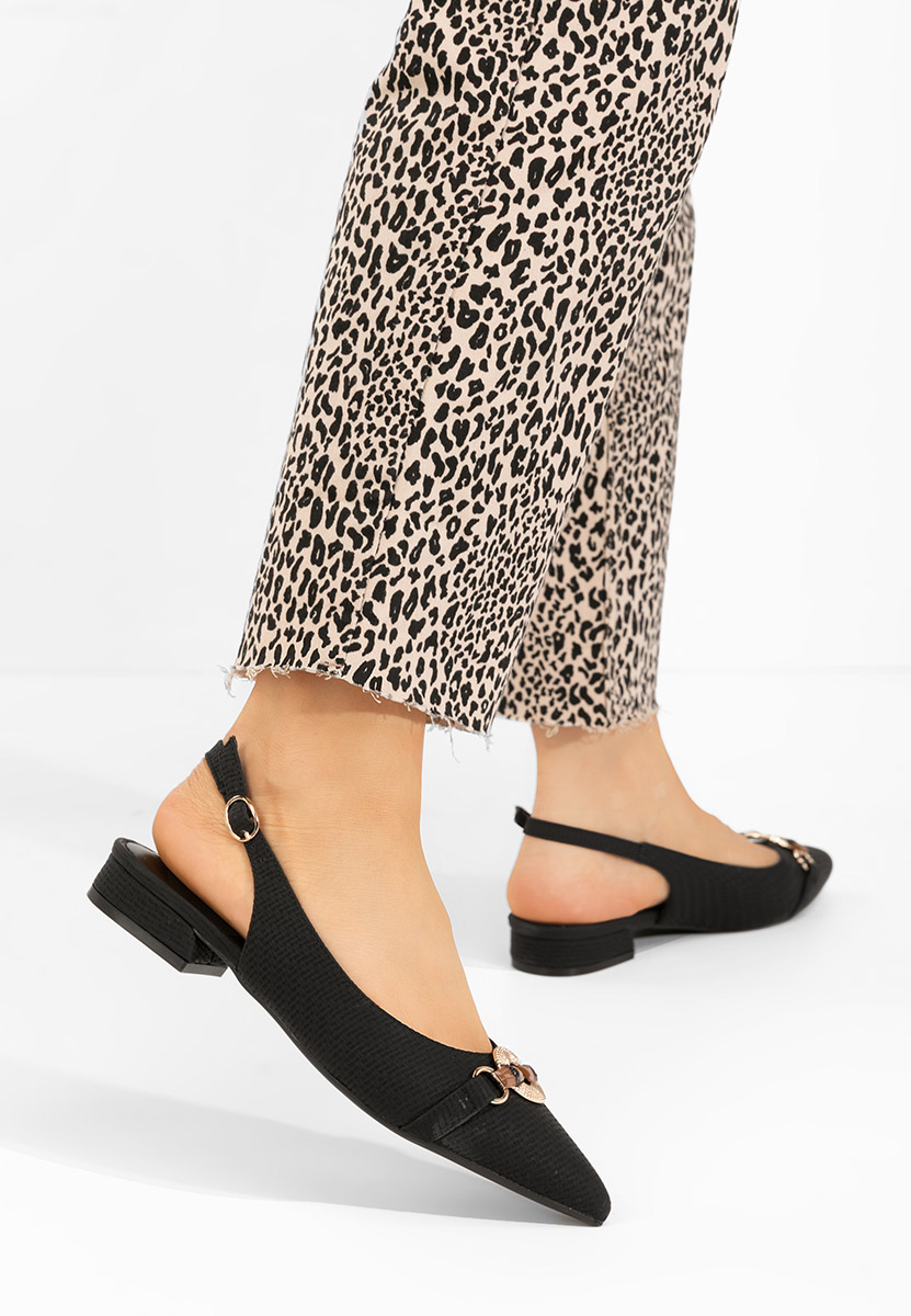 Chaussures slingback noirs Antonietta