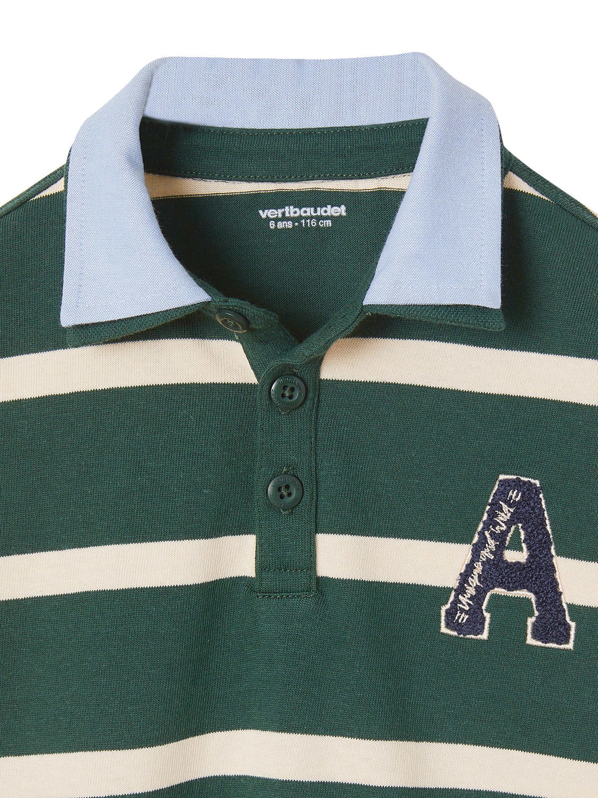 Vertbaudet Jungen Poloshirt mit Lageneffekt englischgrün