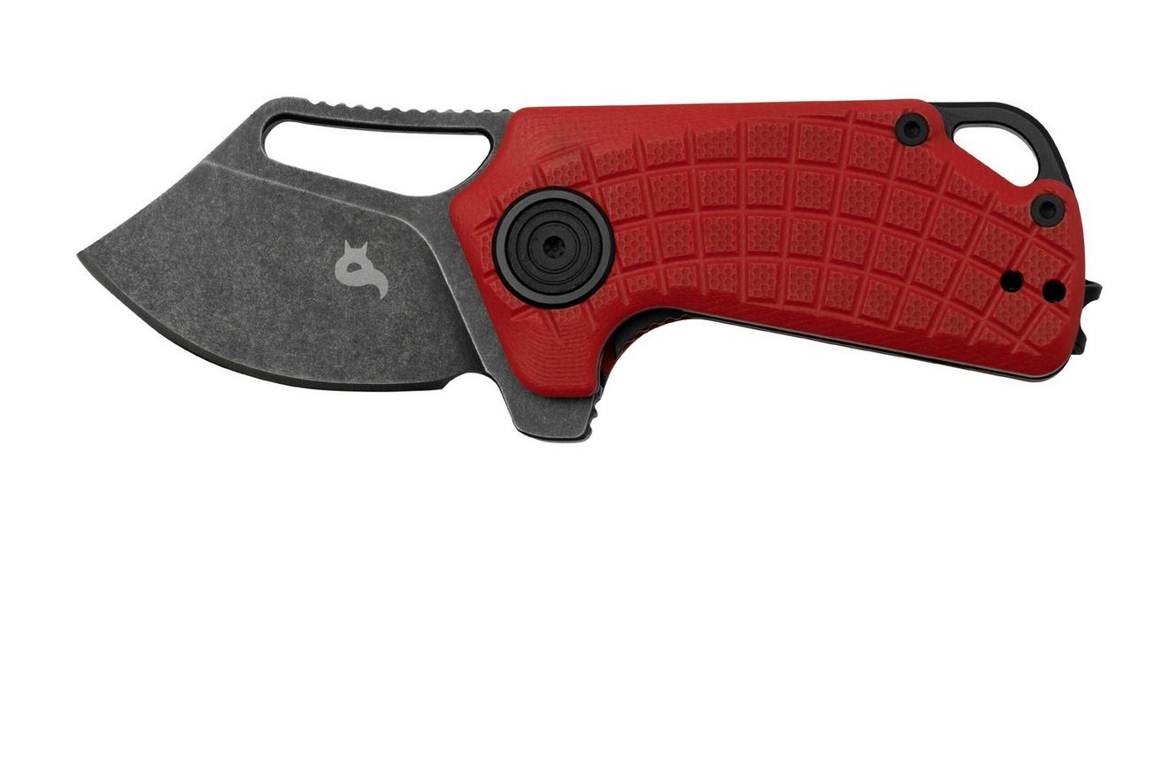Black Fox Puck BF-761R Blackwashed D2 Red G10, zakmes