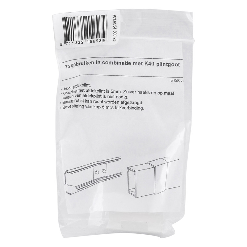 Attema K40 koppelplaat Wit RAL 9010