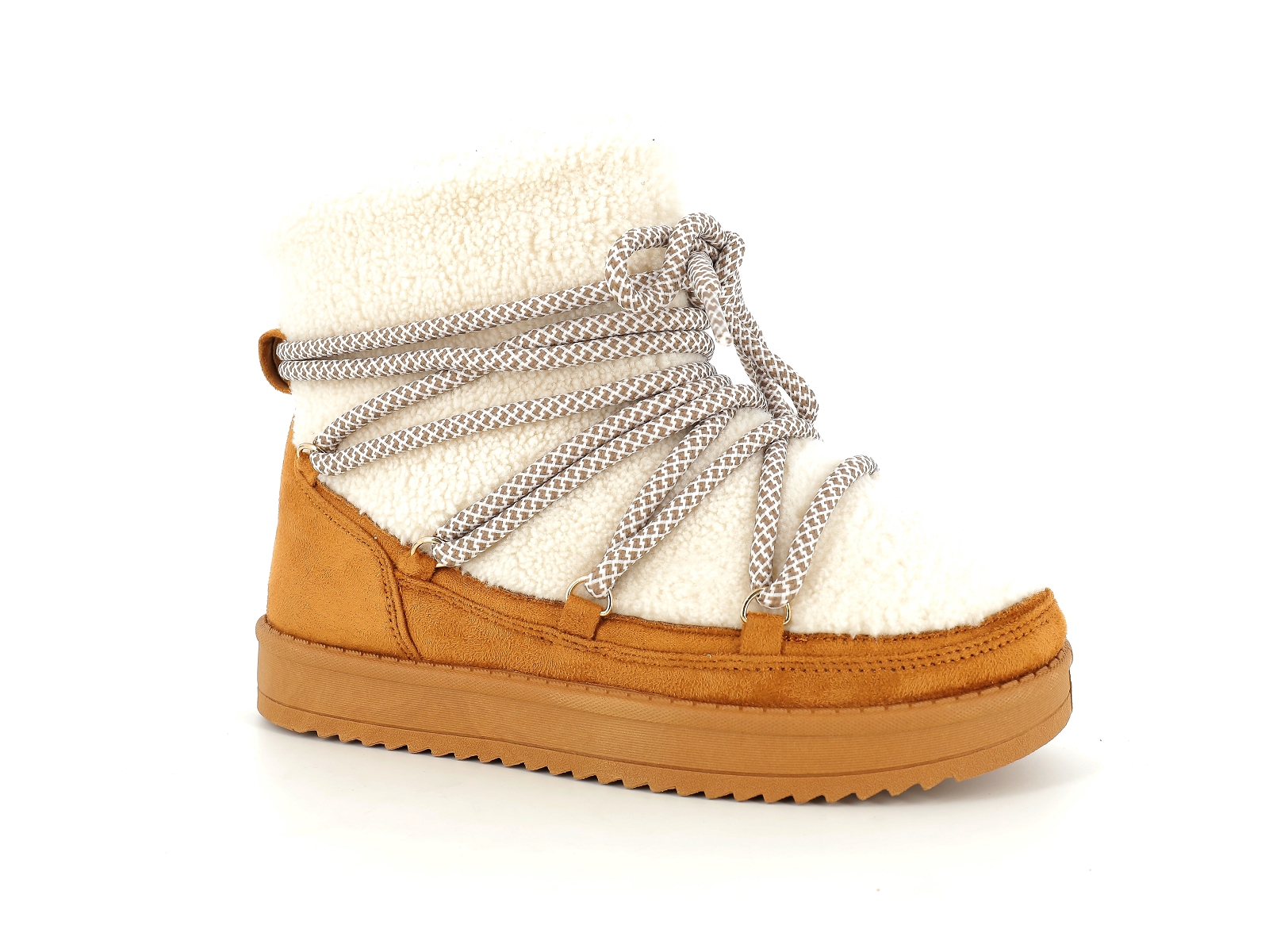T brand-THEOLINAT Synthétique Beige-Camel