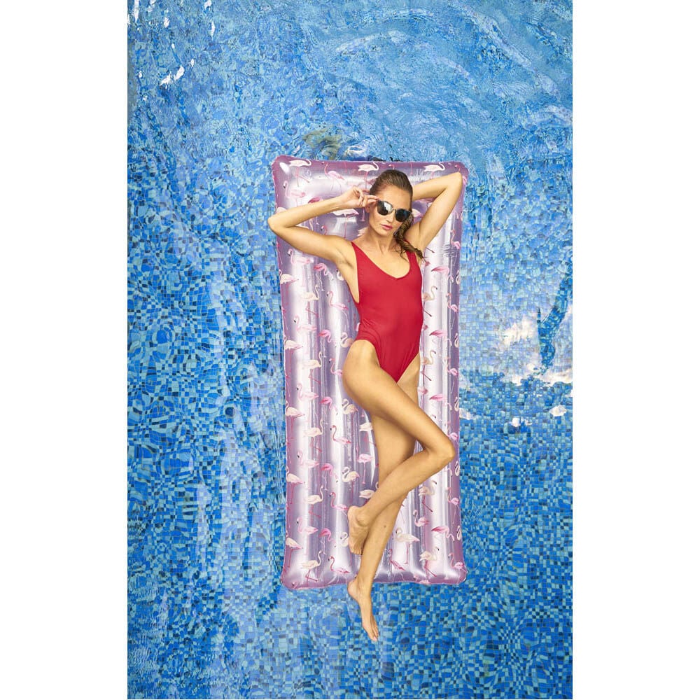 Matelas gonflable piscine motif flamant rose