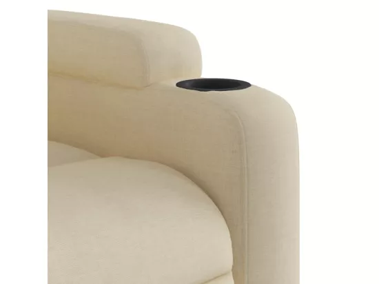 Fauteuil massant inclinable Crème Tissu