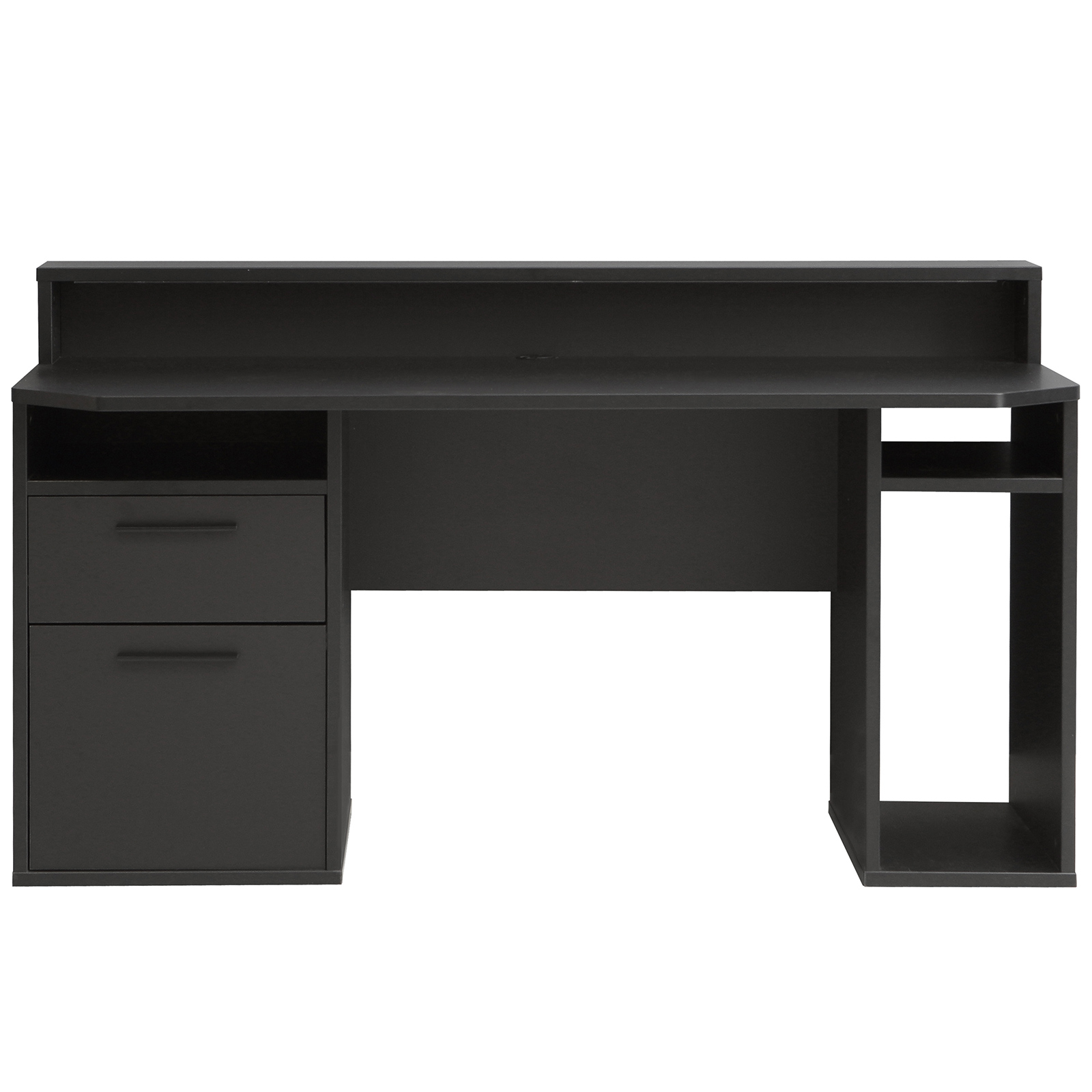 Gaming-Schreibtisch - schwarz-matt - 160 cm breit