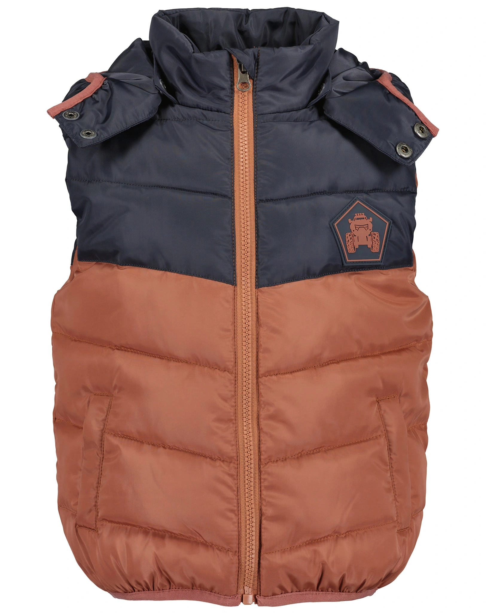 Steppweste HOOD in kupfer