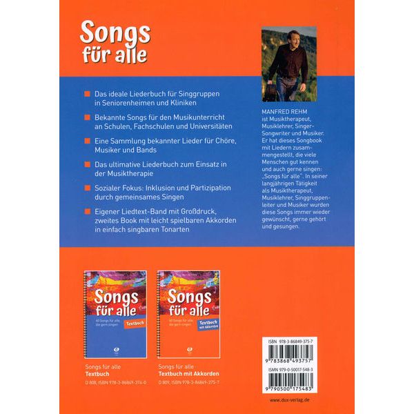 Edition Dux Songs für alle Akkorde