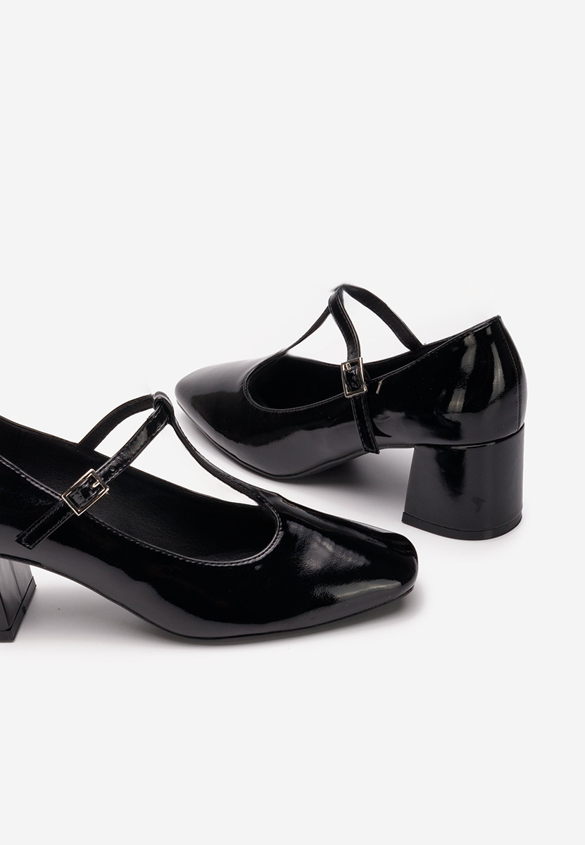 Chaussures à talon épais noirs Nariela V2