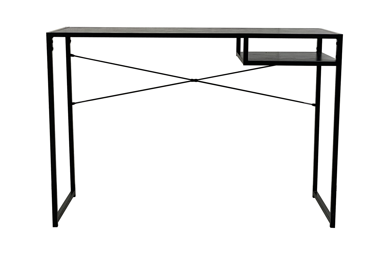 Derby skrivebord Sort med sort understell i metall