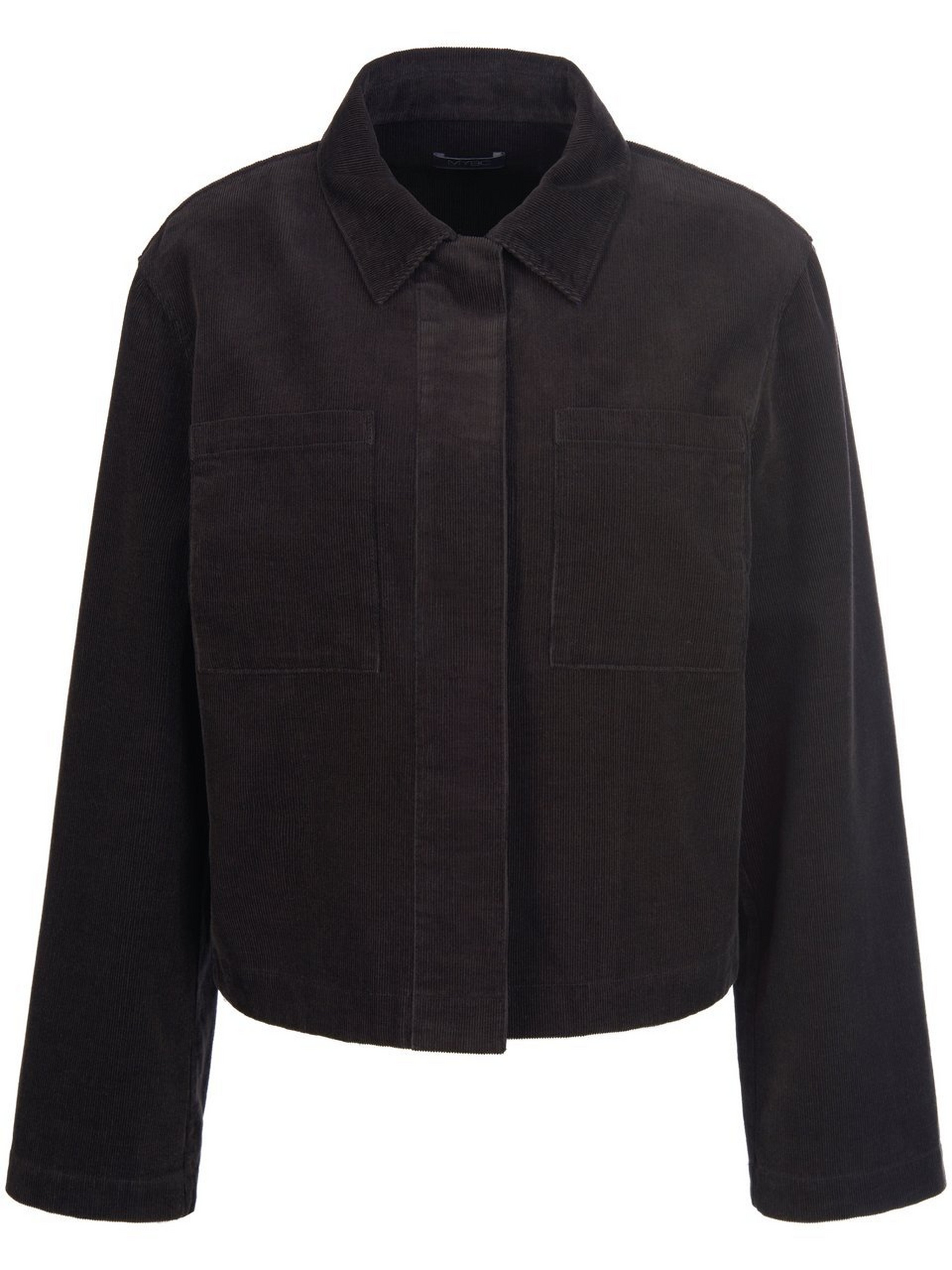 Cordjacke mit Umlege­kragen