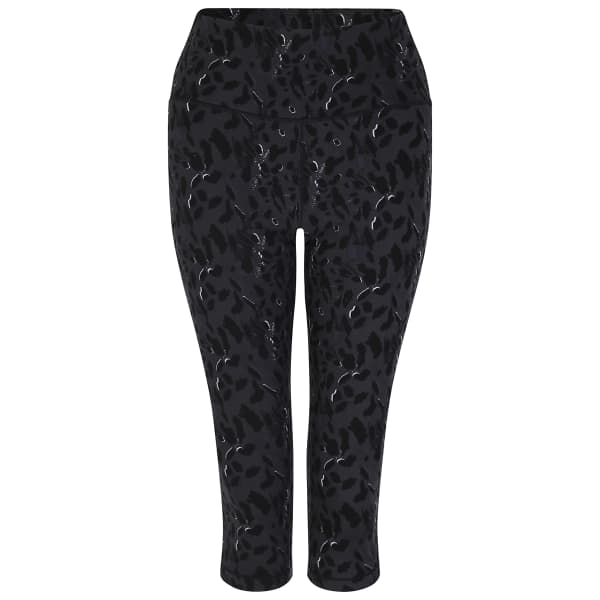 Collant running DARE 2B W INFLUENTIAL 3/4 LEGGING BLACK DASH PRINT