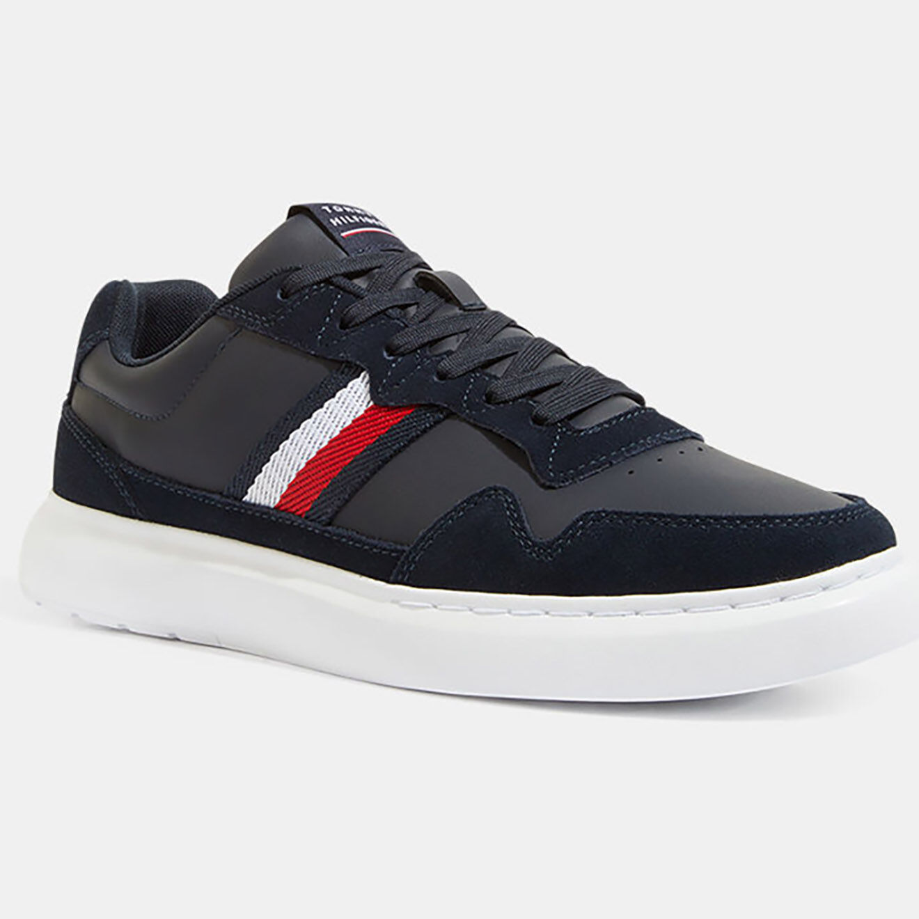 Tommy Hilfiger Baskets en Cuir Lightweight bleu marine