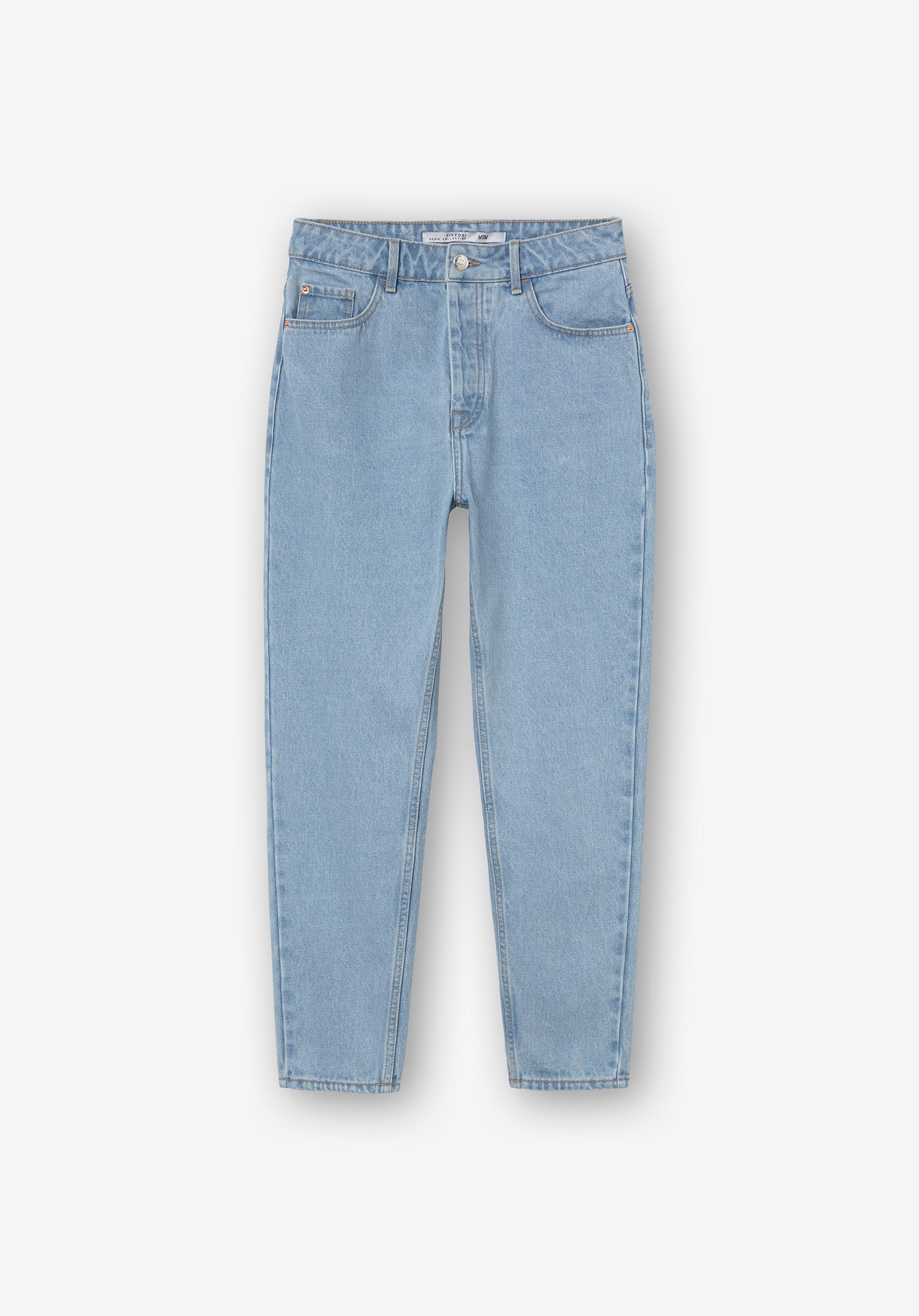 Jeans Mom Fit Cintura Alta