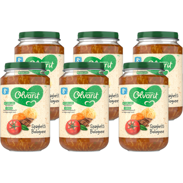 Olvarit 8+ Maanden Spaghetti Bolognese 6 x 200g