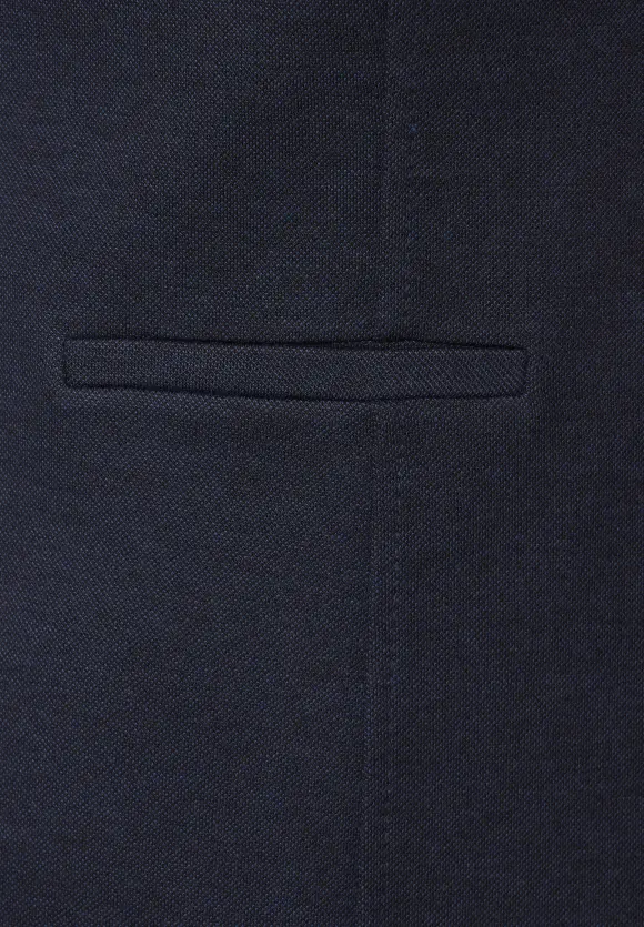 Basic Piqué Blazer - deep blue