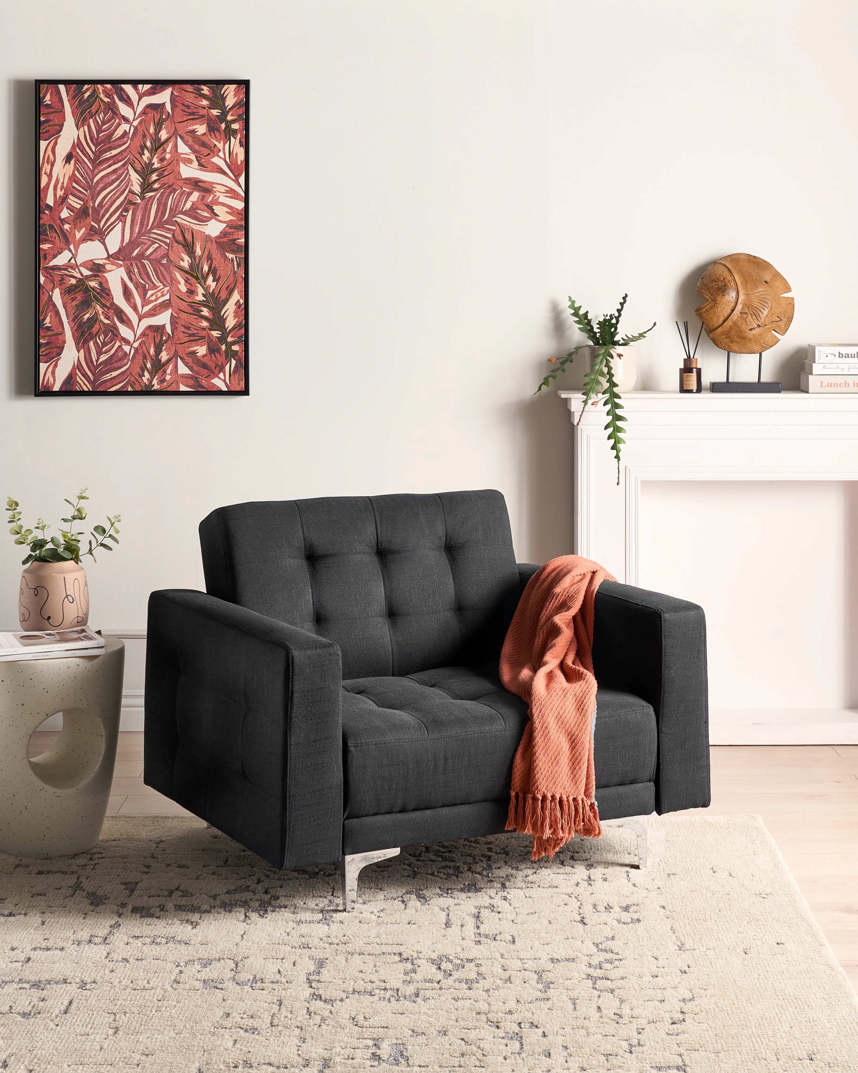 Fauteuil ABERDEEN Stof Grafietgrijs