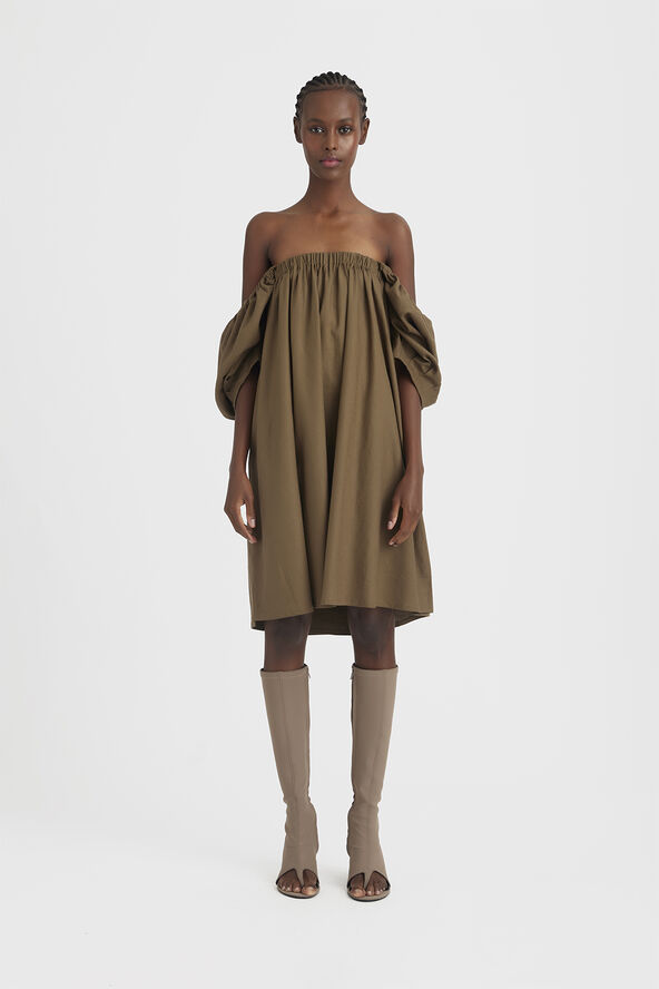 Gestuz LizaGZ linen short dress Stone gray