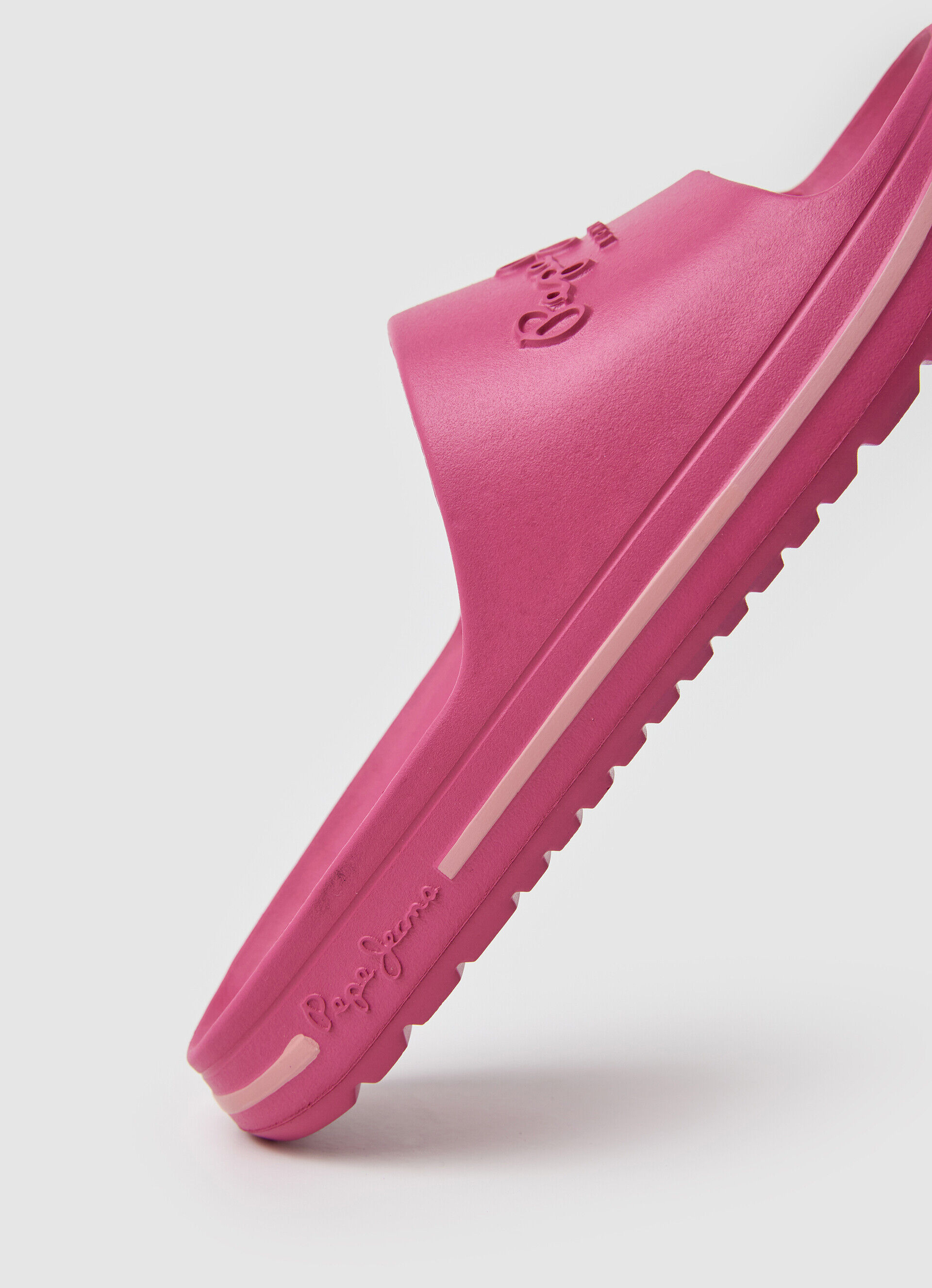 Chinelo de praia estilo slide - rosa vibrante