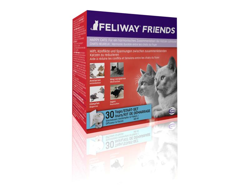 Feliway Wohlbefinden Friends Starter-Set, 48 ml Vermindert Konflikte in Mehrkatzenhaushalten