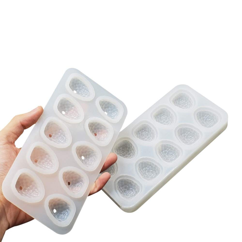 (10-fach) Silikon 3D Trend Früchte Kuchen Form DIY Gussform für Virale Frucht Desserts - Himbeere