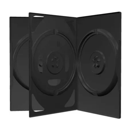 MediaRange DVD CD Hüllen 3er-DVD-Box, schwarz, 25 Stück
