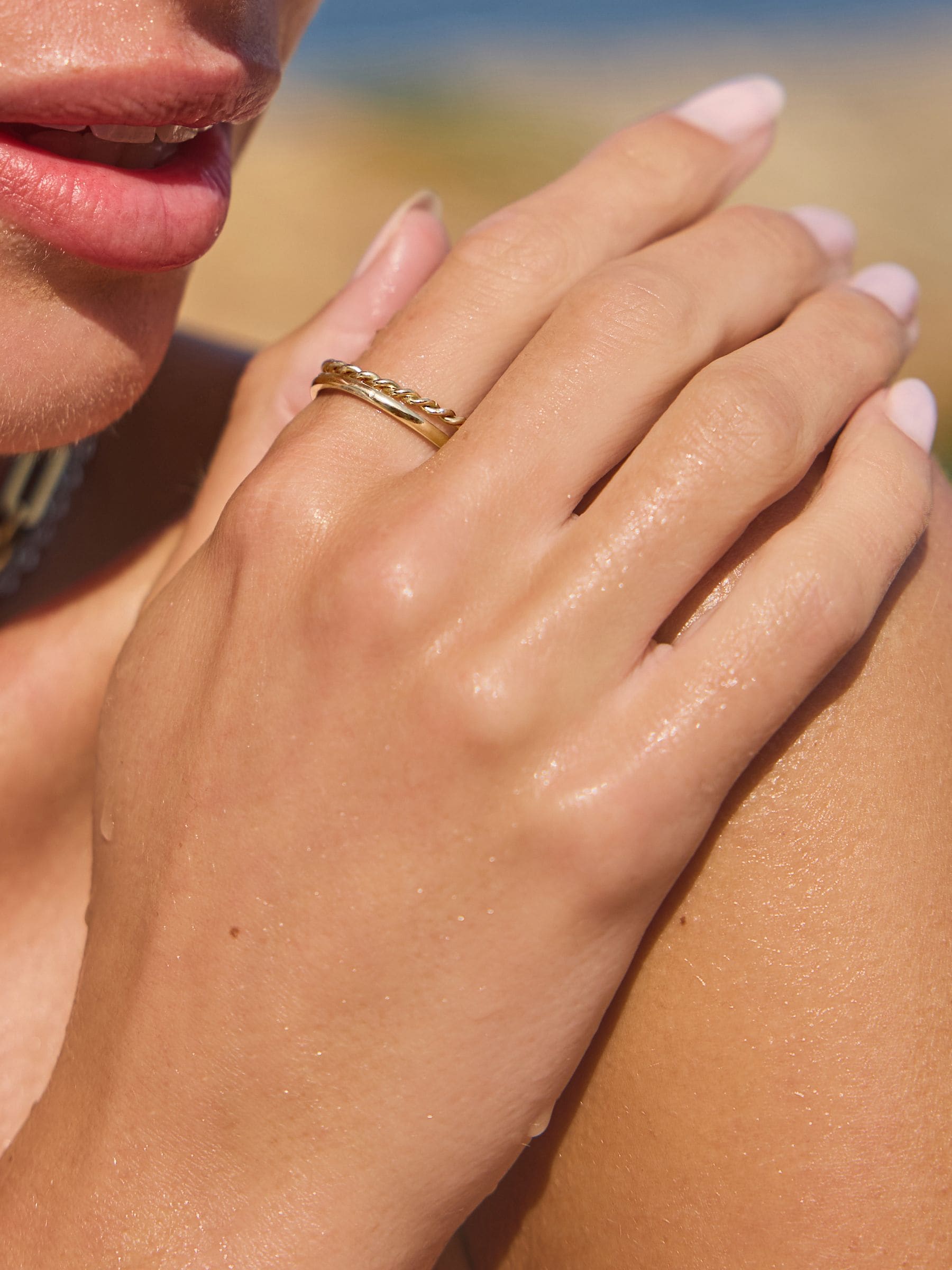 Goudkleurig - Stainless Steel Delicate Ring Pack