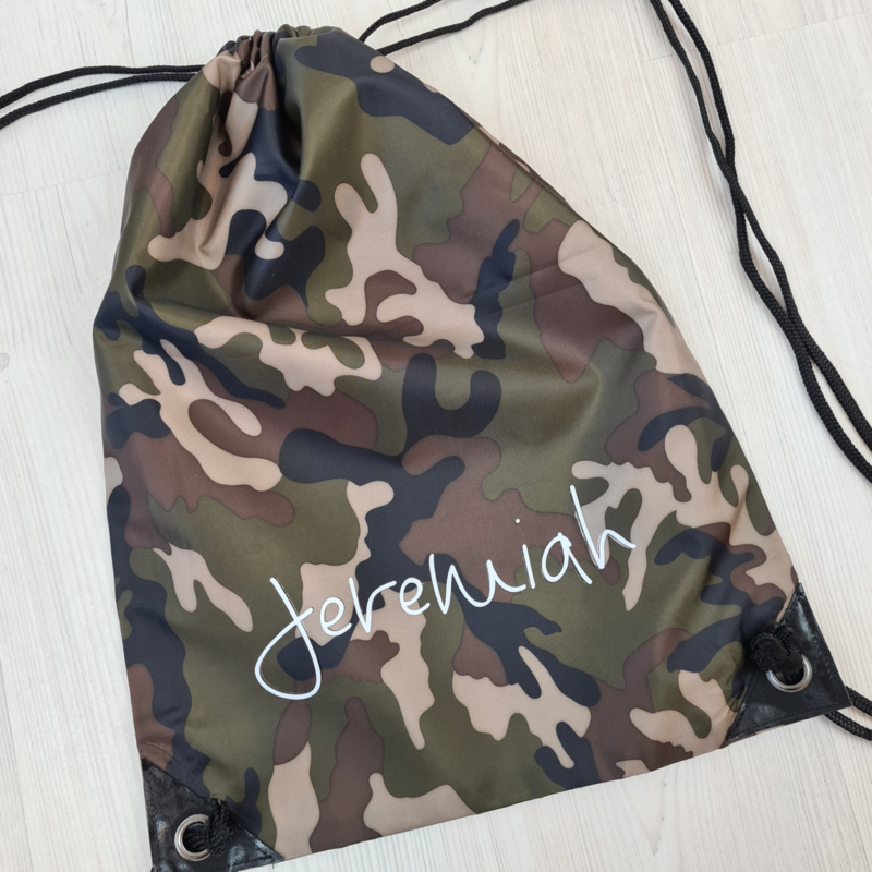 Camo gymtas  (gepersonaliseerd)