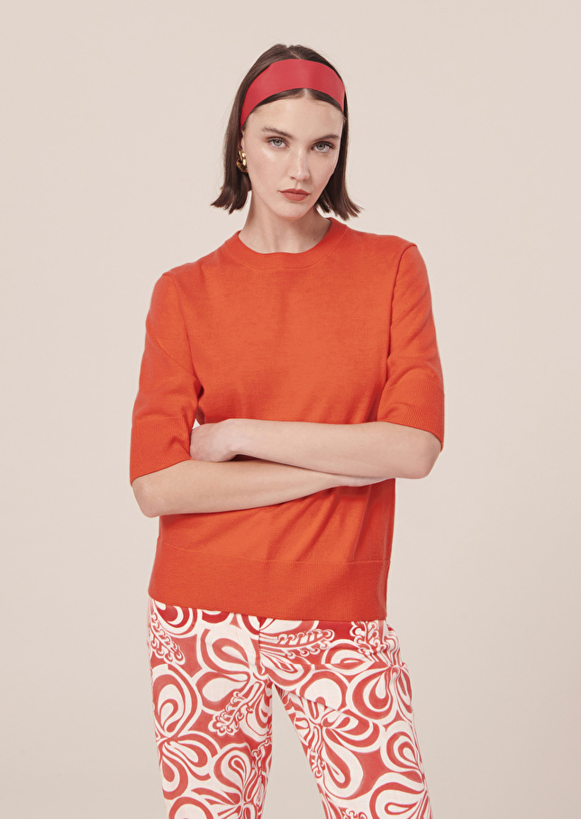 Pull Paolinecorail en laine et coton