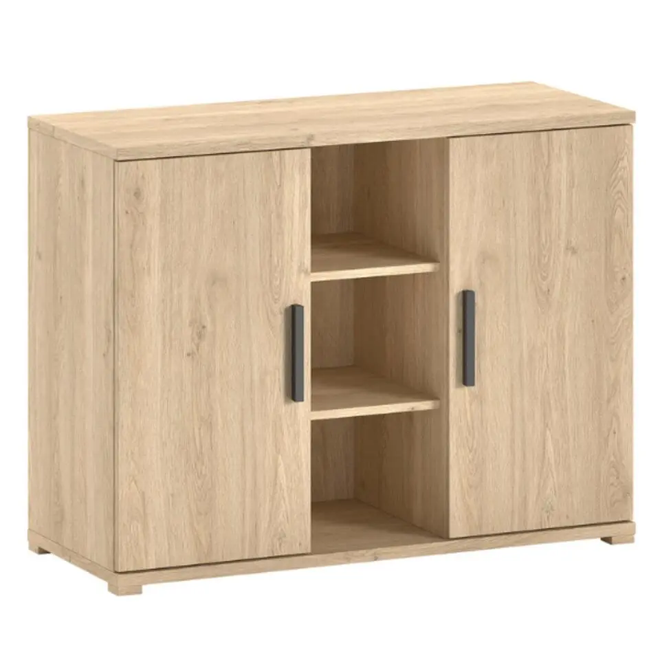 Commode Sammie - 115x48x89cm - met twee deuren - eikdecor