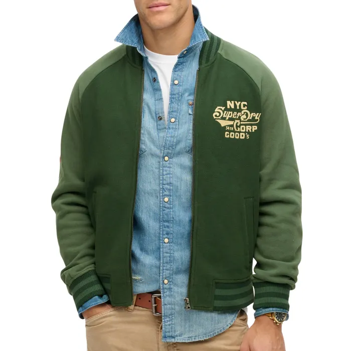 Superdry College Graphic Jersey Bomber Vest Heren