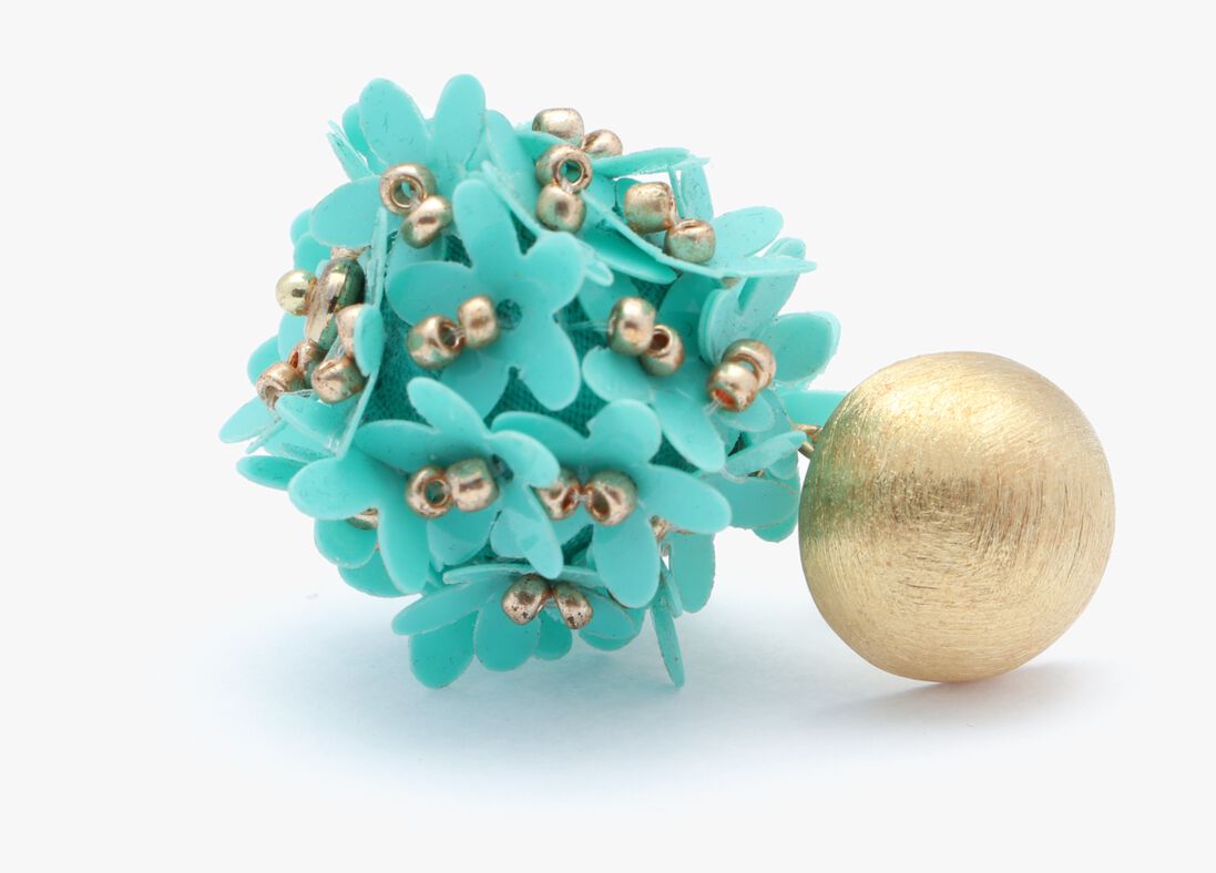 blauwe lott. gioielli sieraad sq sequin flower globe s