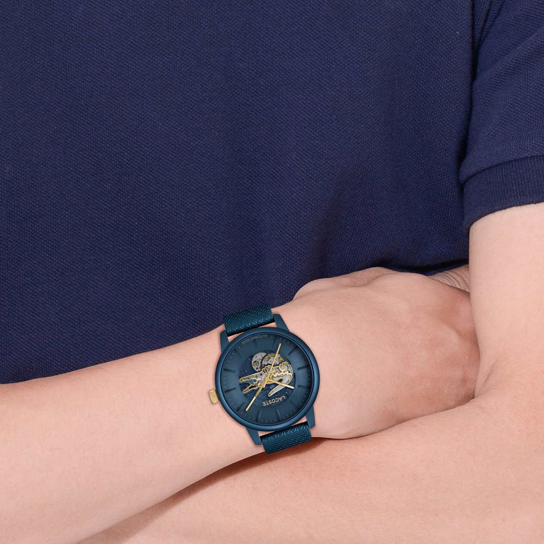 Lacoste 12.12 Automatic Leder Blau