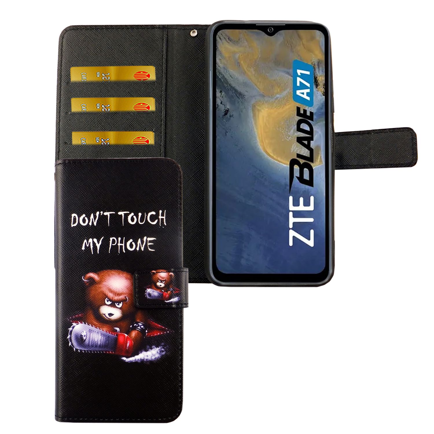 Handyhülle für ZTE Blade A71 Case Cover Schutztasche Schutzhülle Bookstyle Neu