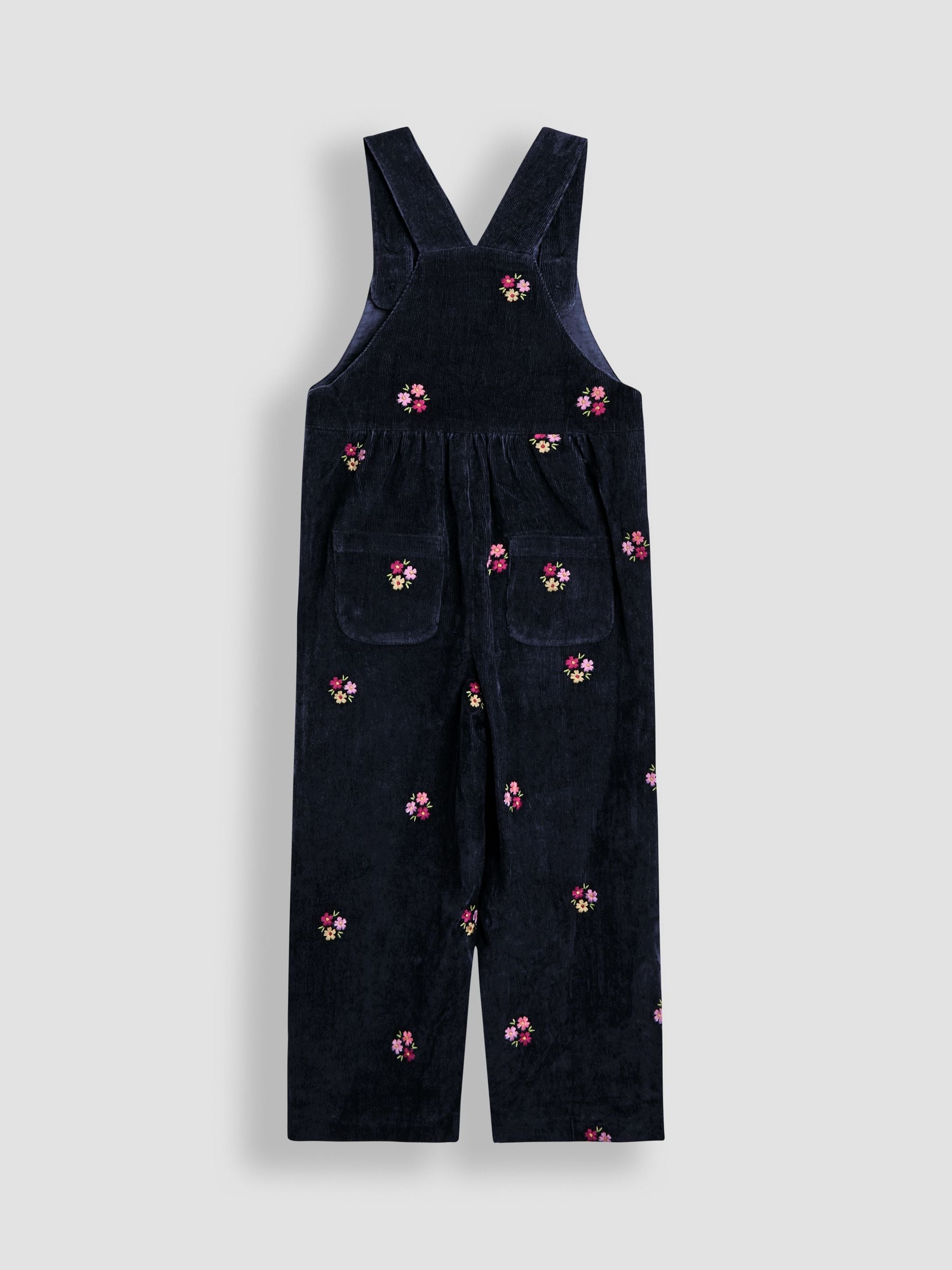 JoJo Maman Bébé Embroidered Cord Dungarees & Blouse Set